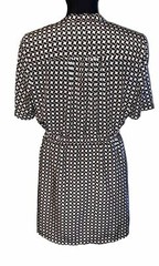 JOHNSTON & MURPHY Geo-Print Drawstring Dress Midi Length Size Large