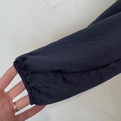 NWT Downeast Alexander Satin Dress Blue Nights Fit and Flare Navy Long Sleeve M