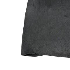 CHANEL Vintage 01P CC Logo Dress One-piece #38 Flower Camellia Button Black Silk