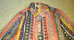 Womens Dress-HOPE SPRINGS-multicolor floral silky sheer maxi Lagenlook BOHO-S