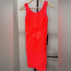 BeBe, Bright Orange Body-con Dress, Size M