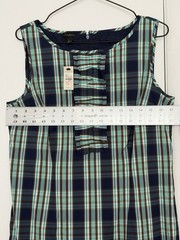Talbots NWT Plaid Sleeveless Sheath Dress Ruffle Front Size 8 Cotton $109