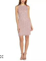Adrianna Papell Studio Sleeveless Beaded Special Occasion Sheath Dress – 16