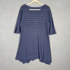 Cut Loose Asymmetric Dress Large Textured Lagenlook Lagom Artsy Handkerchief
