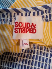 Solid & Striped Parker Blue & Yellow Striped Mini Dress Size XS