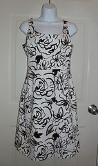 Covington White, Black & Brown Cotton Dress Size 8 *EUC