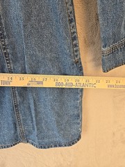 Frye blue denim long sleeved dress w/ pockets women Sz Medium- med wash