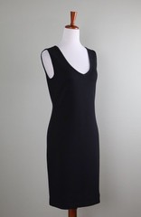 ST. JOHN EVENING COLLECTION Marie Gray $1295 Black Santana Knit Dress Size 2