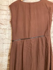 Mod Ref Dress Womens Medium Midi Chocolate Brown Lightweight Modal Asymmetric