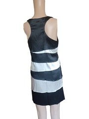 Karlie Womens Sleeveless Silk Sheath Pencil Dress Ruffled Sleeves Size Small