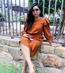 Universal Thread™ Women&rsquo;s Ruffle Long Sleeve Ruffle Dress Brown – Pick Size