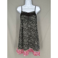 Y2K Vintage Dress Womens XS Brown Babydoll Billabong Surfer Tiered Cotton Beach