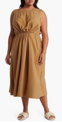 NWT $395 VINCE. Cross Back Dress Plus Size XXXL Viscose Stretch Mosswood NEW
