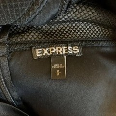 Express Black Mesh Insert Bodycon Cage Fisnet Dress, Size Medium