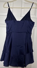 Altar&rsquo;d State Romper Navy Mini Crossover Front Tiered Bottom NWT Size Small