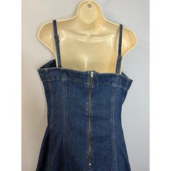 GAP Strapless Denim Midi Dress Ajustable Straps Dark Wash Casual Women&rsquo;s L New
