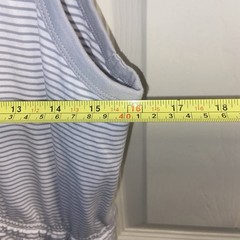 Member’s Mark Tank Dress Women’s Medium Gray White Striped