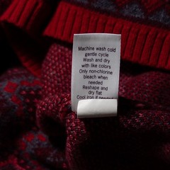 Athleta Womens Sweater Dress Small Red Grey Fair Isle Knit Split Neck 3/4 Sleeve