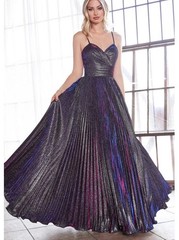 Cinderella Divine Maxi Dress Pleated Glitter Metallic Size XS Prom Gala Formal