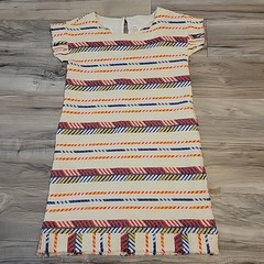 Uncle Frank XS Multicolor Dress Geometric Stitching Hippie Shift Colorful USA