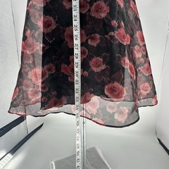 Topshop Roses Tulle Mesh Layered Flutter Ruffle Babydoll Dress Lined US Sz 4