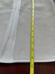 bebe XS/TP Beige Solid Knit Bodycon Dress Scoop Neck Knee Length Zip