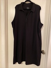 D & Co. Essentials brand Black 3XL Sleeveless Dress 95% Cotton 5% Spandex Blend