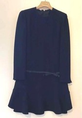 miumiu black dress size 36 ribbon black length 33.4 inches
