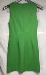 Diane von Furstenberg Carpreena Mini Shift Dress Sz 0 Green Sleeveless Pockets