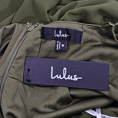 Lulus Olive Green Chiffon Front Slit Sleeveless Maxi Dress Women&rsquo;s Size M NWTF