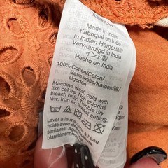 Madewell Eyelet Mini Dress XS Brown Ruffle Sleeve Cotton Lined Cottagecore