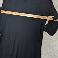 Soft Surroundings A-Line Dress Large Black Cut Out Stretch Comfort Versatile
