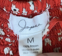 Japra Women&rsquo;s Medium Red w White Flowers Floral Pattern Sundress Tomato Girl