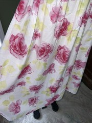 Halter Sundress Pink Red Roses Print Sz 10 Cotton Homemade