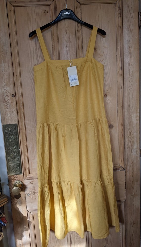 NEW BNWT SIZE 8 ALBARAY Buttercup Yellow Tiered sun dress