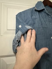 Patagonia Chesser Island Tie Dress Blue Chambray Organic Cotton Blend Size 2
