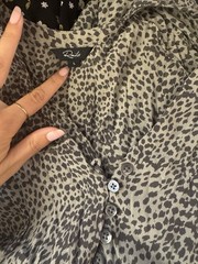 Rails Karla Smocked Mini Dress Womens Size L Animal Print $188