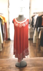 Red Dress, Free Size, Midi,W/Design, Soft,Pam’s Collection,Whimsy