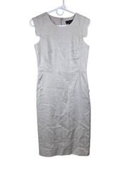 J. Crew Linen Flax Resume Dress Stretch Size 2 Business Career Work Office