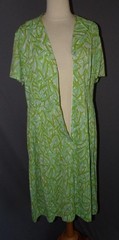 VTG 60s 70s FLORAL PUCCI SLINKY JERSEY SEXY WAISTED DRESS M L