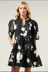 Sugarlips Cairan Rose Floral Dixie Split Neck Shift Dress NWT Size XL Cotton
