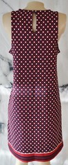 BANANA REPUBLIC Navy Ivory Red Patterned Sleeveless Dress Medium Unlined