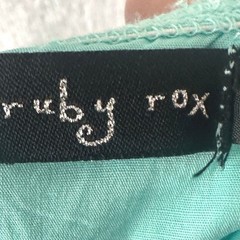 Ruby Rox Turquoise Green Fit and Flare Dress Bow Back Tulle Hem Size Juniors 9