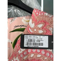 NWT Dolce & Gabbana Pink Floral Jacquard Pleated Sheath Mini Dress IT 40 S