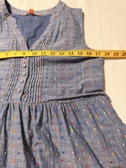 ModCloth Fit Flare Belted Between The Lines Blue Retro Piping Midi Dress Small
