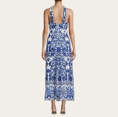 Antonio Melani NWT Women’s Size 4 Bronwyn BluePrint Twist Knot Halter Maxi Dress