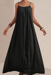 New Stylish And Elegant Solid-color Slip Maxi Dress