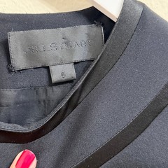 Jill Stuart Black Silk Shift Mini Dress Sz 6 Relaxed Minimalist Workwear Tunic