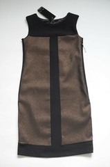 WAGGON PARIS Cooper metalized front shift dress M / 10