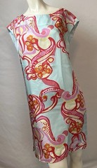 J McLaughlin 100% Silk w/ Acetate Lining Shift Pullover Dress Multicolor Medium